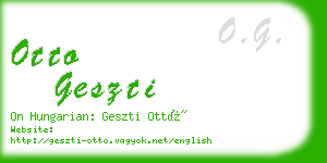 otto geszti business card